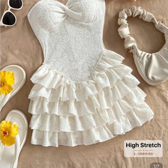 Strapless Ruffled Romper - Picture 7 of 7